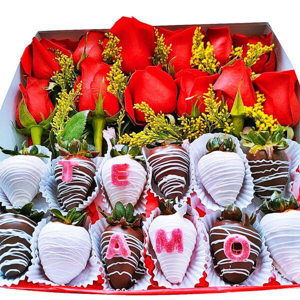 Choco Roses (12 Fresas,12 Rosas ) - Imagen 2