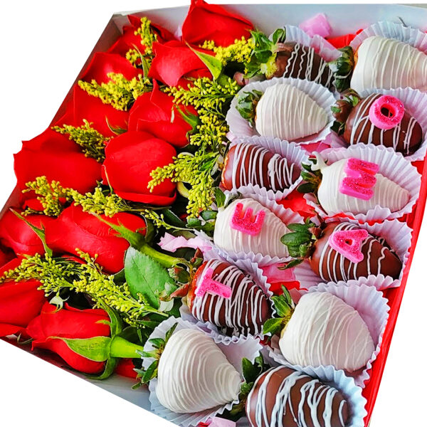 Choco Roses (12 Fresas,12 Rosas ) - Imagen 3