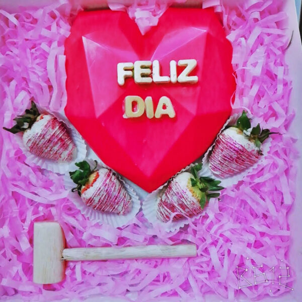 Choco Corazón Diamantado (4 Fresas) - Imagen 6