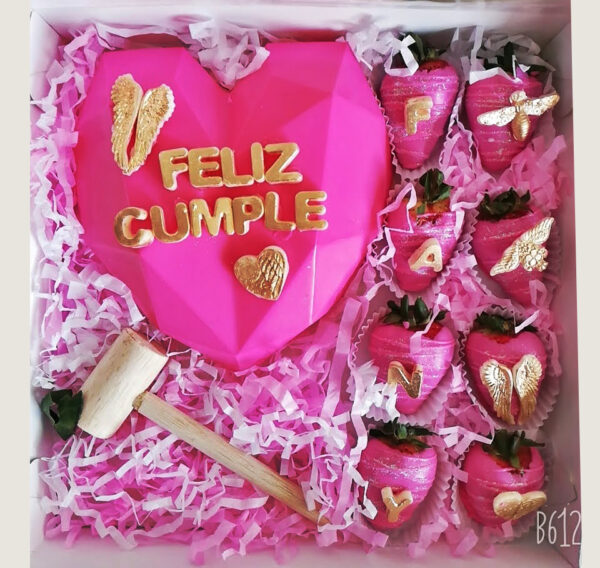 Choco Corazón Diamantado (8 Fresas)