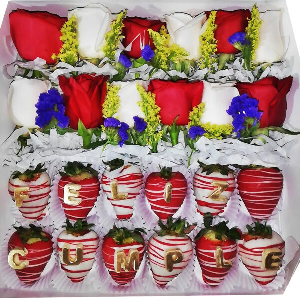 Choco Roses (12 Fresas,12 Rosas )