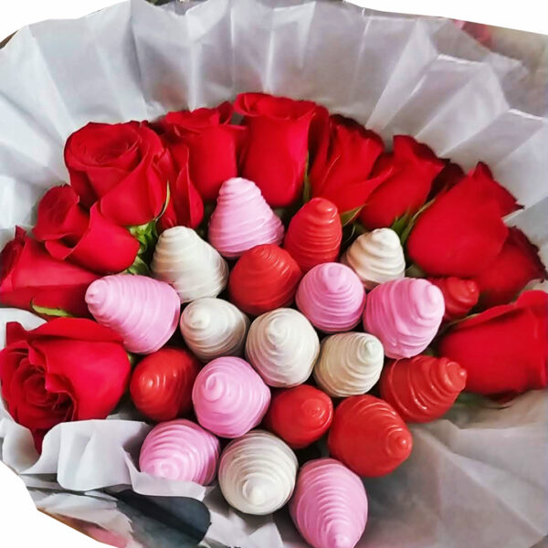 Choco Bouquet Roses (19 fresas 12 Rosas)