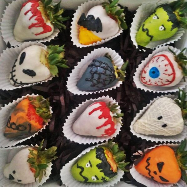 Choco Caja Halloween (12 fresas) - Imagen 2