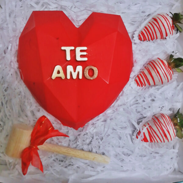 Choco Corazón Diamantado (3 Fresas)