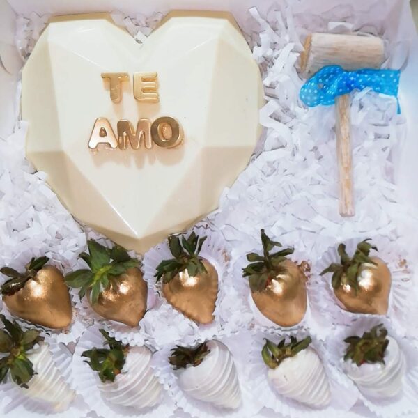 Choco Corazón Diamantado (10 Fresas) - Imagen 2